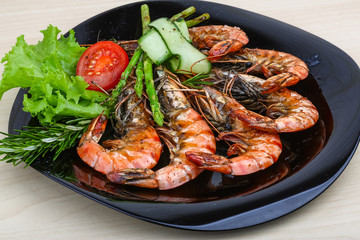 Grilled prawns