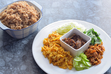 fried rice with shrimp paste