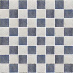 small square tiles of blue and gray color