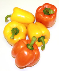 poivrons jaune et orange