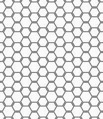 Flat gray with hexagonal bee grid