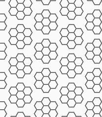 Flat gray with hexagonal flowers