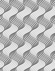 Fototapeta premium Flat gray with shaded striped ripples