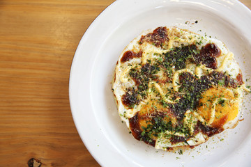 Japanese food okonomiyaki , Japanese pizza