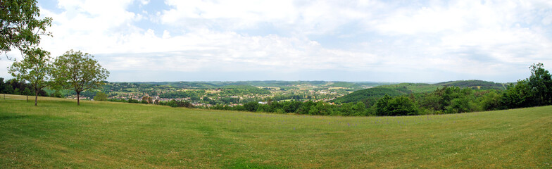 Fototapeta na wymiar Panoramic view of Limousin region in France