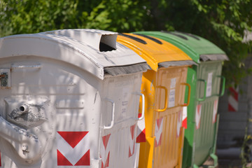 city trash cans