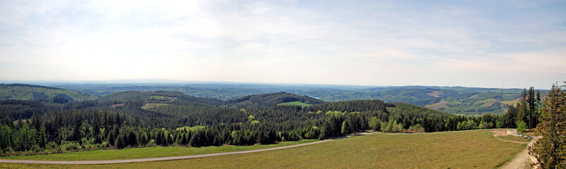Fototapeta na wymiar Panoramic view of Plateau de Millevaches