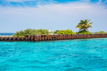 View of the old wharf , Maldives