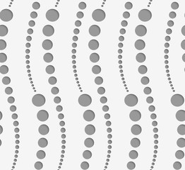 Perforated paper with vertical dotted wavy shapes