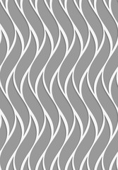 Perforated paper with wavy reticulated tile