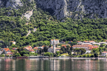 Fototapeta premium Perast town in Kotor bay.Montenegro.