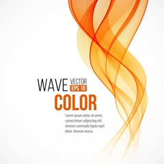 Abstract arange wave design element. Vector illustration