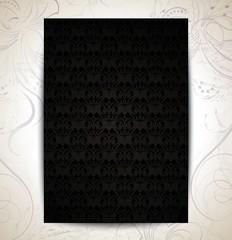  stylish flyer with black pearl pattern