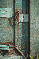 Old green door