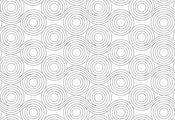 Gray circles with wavy lines merging
