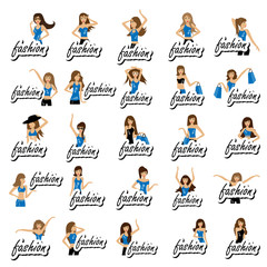 Fashion Women - Isolated On White Background - Vector Illustration