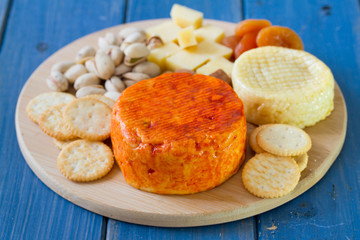 cheese with nuts and cookies