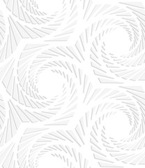 Paper white hexagons with swirled texture