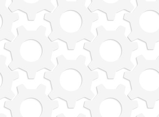 Paper white simple gears