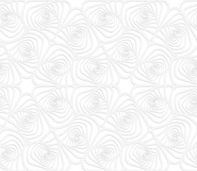 Paper white twisted striped sea shells