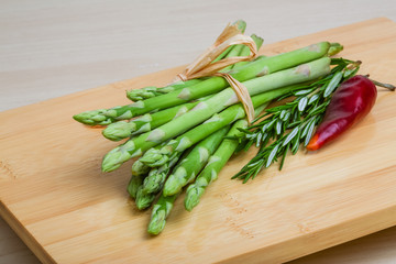 Raw asparagus