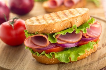 Sandwich, Delicatessen, Ham.