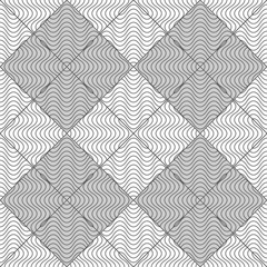 Slim gray wavy striped squares