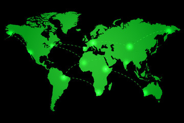 Fototapeta na wymiar World Map Vector Illustration
