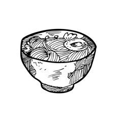 hand drawn noodle