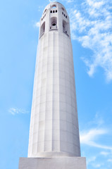 The south-facing side of Coit Tower in San Francisco - CA