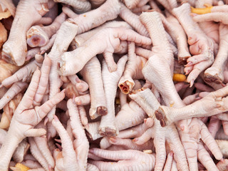 Chicken feet background