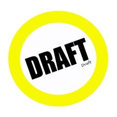DRAFT black stamp text on white