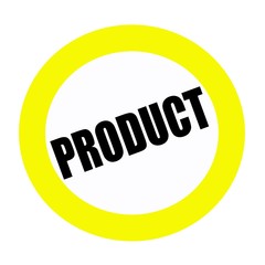 PRODUCT back stamp text on white
