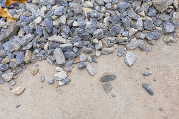 Fototapeta na wymiar Stones on cement floor