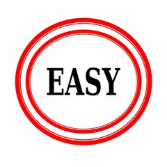 EASY black stamp text on white backgroud