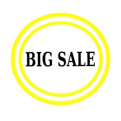BIG SALE black stamp text on white backgroud