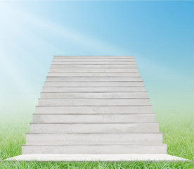 Staircase on nature ,development,growth,success concept