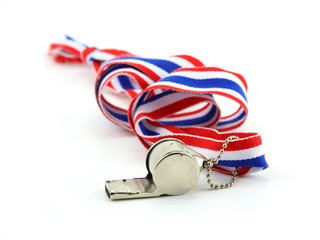 standless whistle with Thailand national flag lanyard in heart s