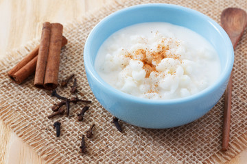 Brazilian dessert canjica of white corn