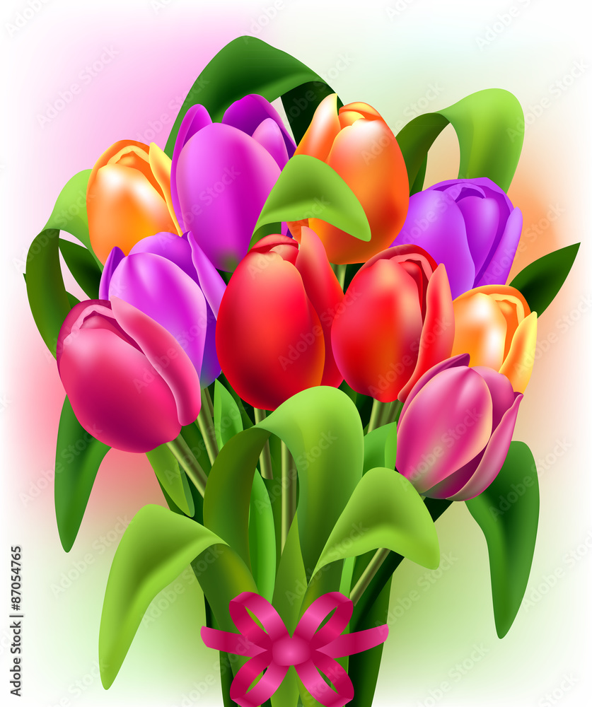 Poster tulips background