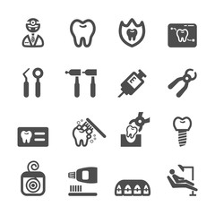 dentist icon set, vector eps10