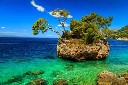 Beautiful rock island,Brela,Makarska riviera,Dalmatia,Croatia,Europe