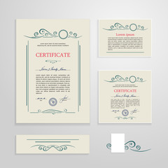 Certificate, Diploma, design template