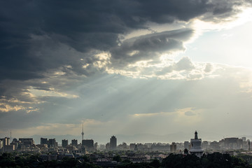 Naklejka premium Cityscape of Beijing