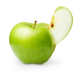 Green apple isolated 