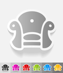 realistic design element. chair