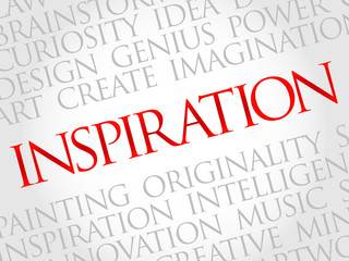 Inspiration word cloud, business concept