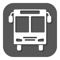 The bus icon. Public transport stop symbol. Flat