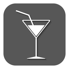 The cocktail icon. Drink and party, alcohol symbol. Flat