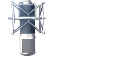 Vintage silver microphone 